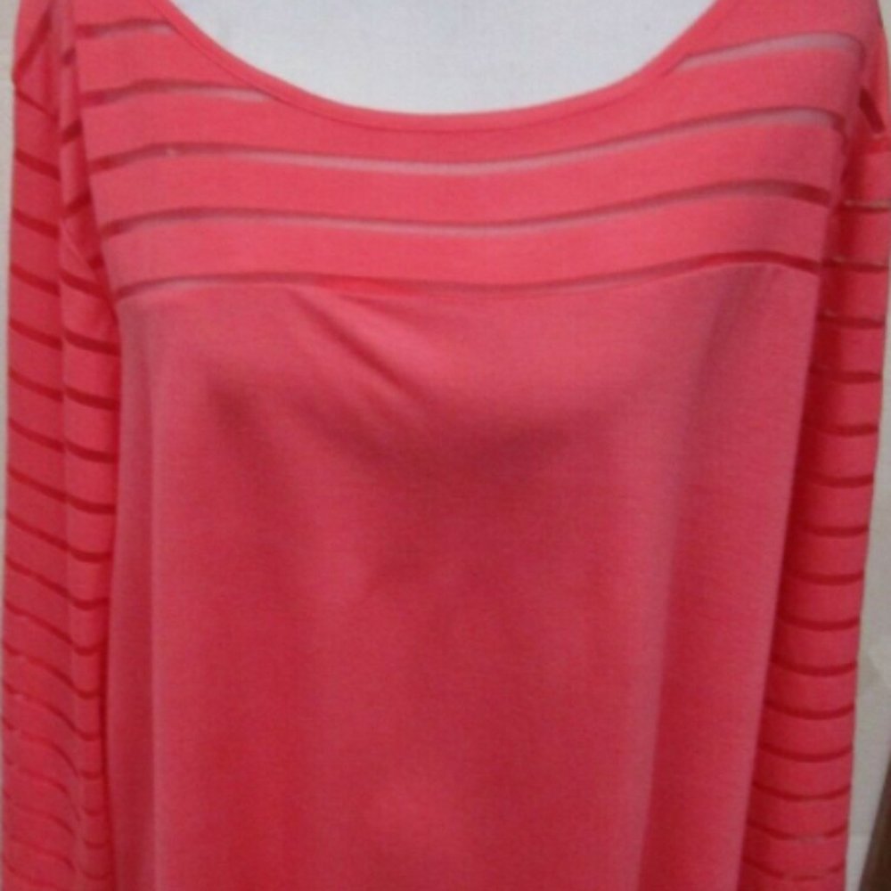 Simply Emma Shadow Striped Tee (1X)
